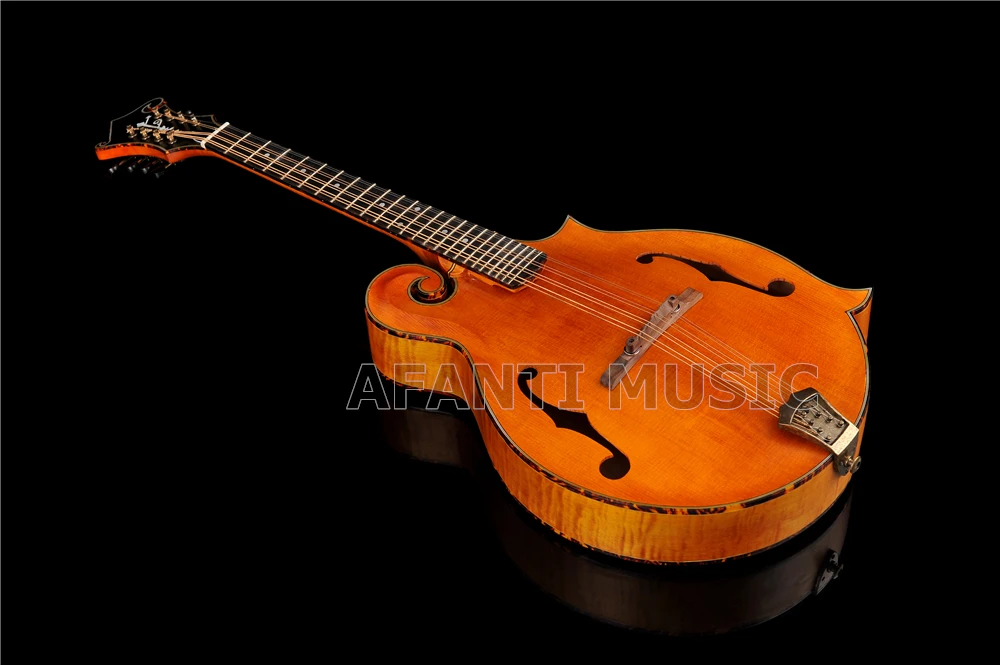 Afanti твердая ель верх/задняя Дека из огненного клена & side/Afanti Octave Mandolin (AMB 212)|maple flame| |