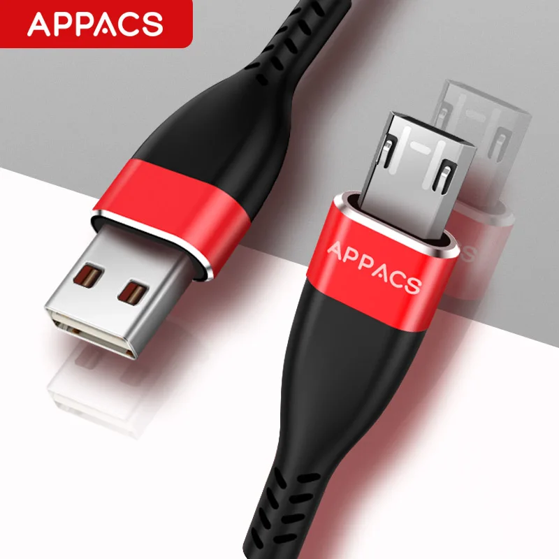 

APPACS Reversible Micro USB Cable For Samsung Xiaomi Redmi Data Cable USB Charger Charging Cable Fast Charger Mobile Phone Cable