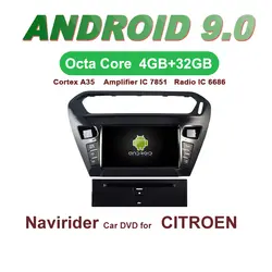 ELANMEY автомобильный gps навигации для CITROEN ELYSEE 301 2012 Стерео 8 Core android 9,0 сенсорный экран DVD Мультимедиа Радио головного устройства