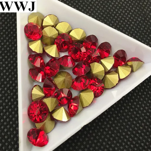 

720Pcs SS24 Siam Red Color Glass Chatons Pointback Crystal Stones For Jewelry ,Hair Accessory Making