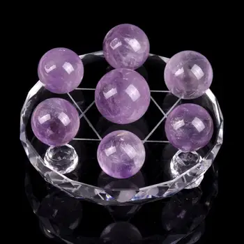

Natural Light Amethyst seven ornaments Amethyst ball dribble lucky evil "