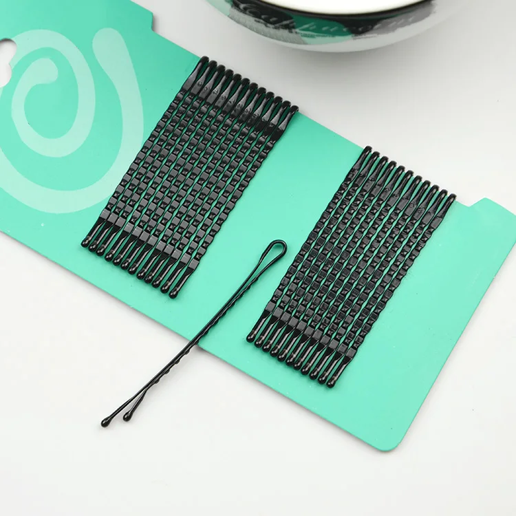 Bobby Pins 6cm Hair Clips for Hair Clip Pin Flat/Wavy/Curved Hairpins Barrettes for Women Girls Hairdressing Accessories Black