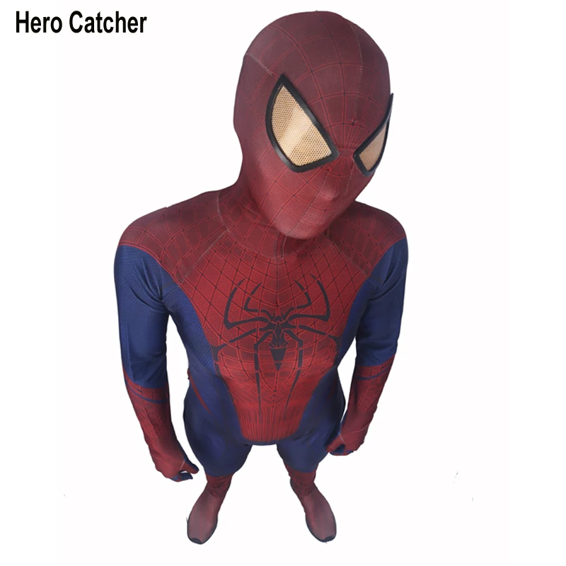 Hero Catcher High Quality 3D Movie Amazing Spiderman Costume Adult Spandex Suit Custom Made Amazing Spiderman Fullbody Suit Hero Catcher High Quality 3D Movie Amazing Spiderman Costume Adult Spandex Suit Custom Made Amazing Spiderman Fullbody Suit