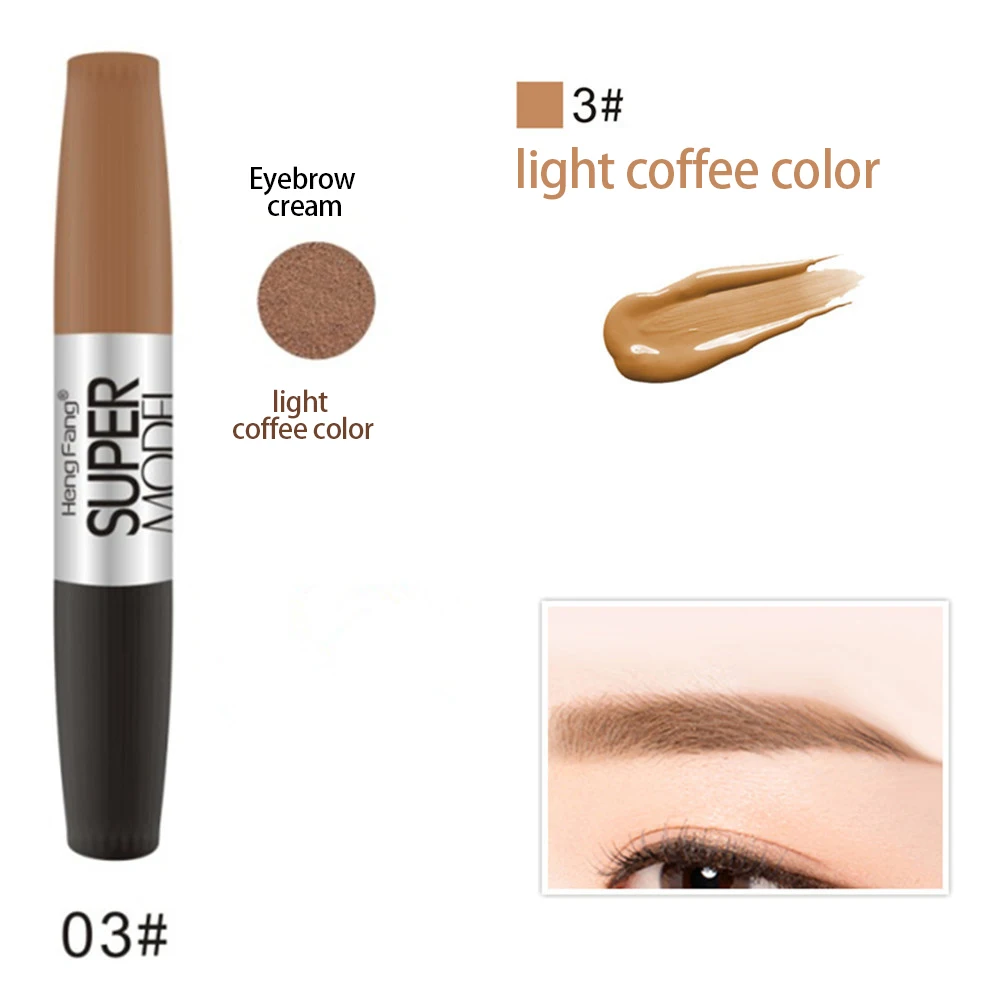 1 PC 2 in 1 Double-head Design Eyebrow Cream Mascara Combination Long-lasting Makeup No Blooming Waterproof make up Tool TSLM2