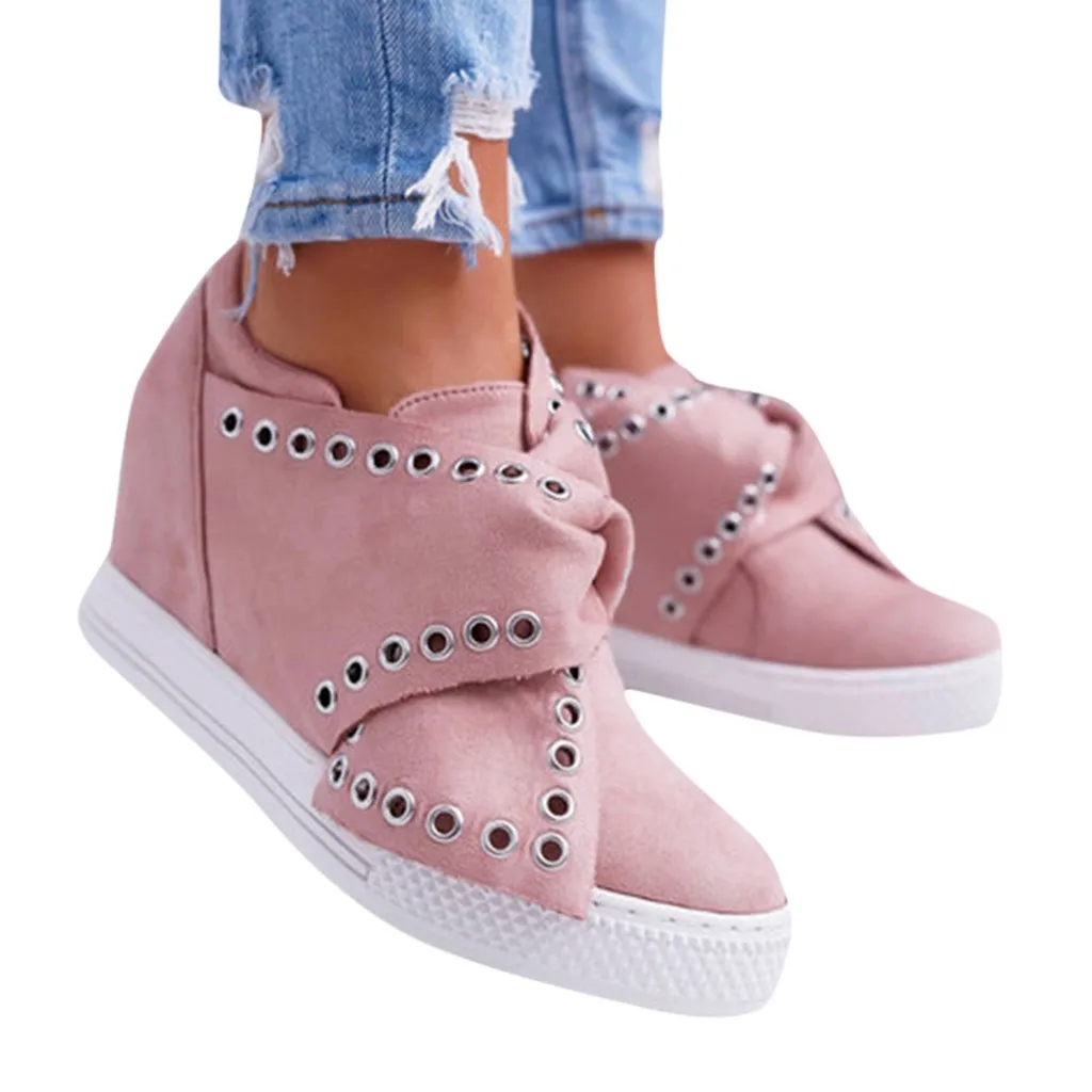 

Ladies Ankle Short Boots Europe and the United States Retro Solid Color Metal Knotted Casual Flat Boots Round Toe Botas Mujer