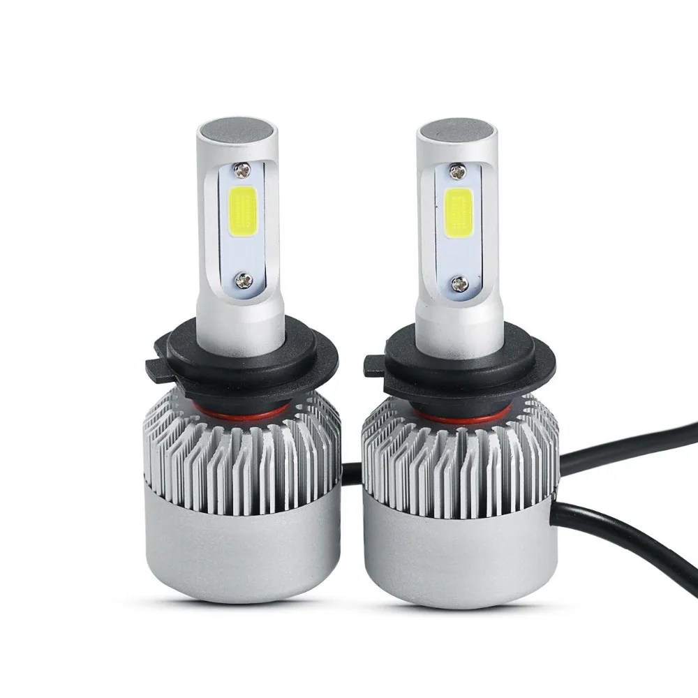 Oslamp H7 светодиодный фары лампы COB 72 Вт 8000lm 12 v 24 v авто фары автомобиля лампочки светодиодный фары для PEUGEOT 206 206CC 408 307