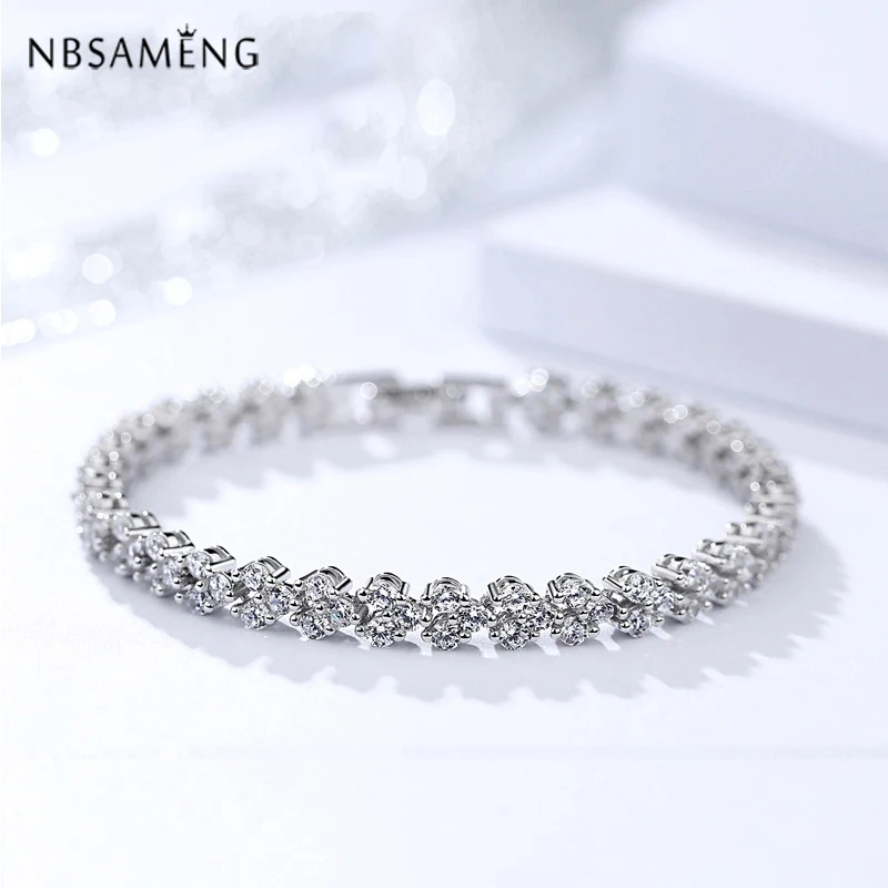 

New 2018 Authentic 925 Sterling Silver Bracelet Luxury Circle Adjustable Bracelets And Bangles For Women Fine Jewelry