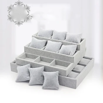 

9/12 Grid Velvet Jewelry Boxs Jewelry Display Holder For Bracelet Ring Earring Jade Pendan Box Case Jewelry Storage Organizer