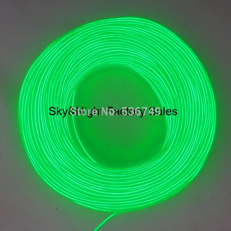 Special Price 3.2mm-Hight brightness100Meter(Lemon green)/pack Flexible Neon EL Wire Rope Tube El light