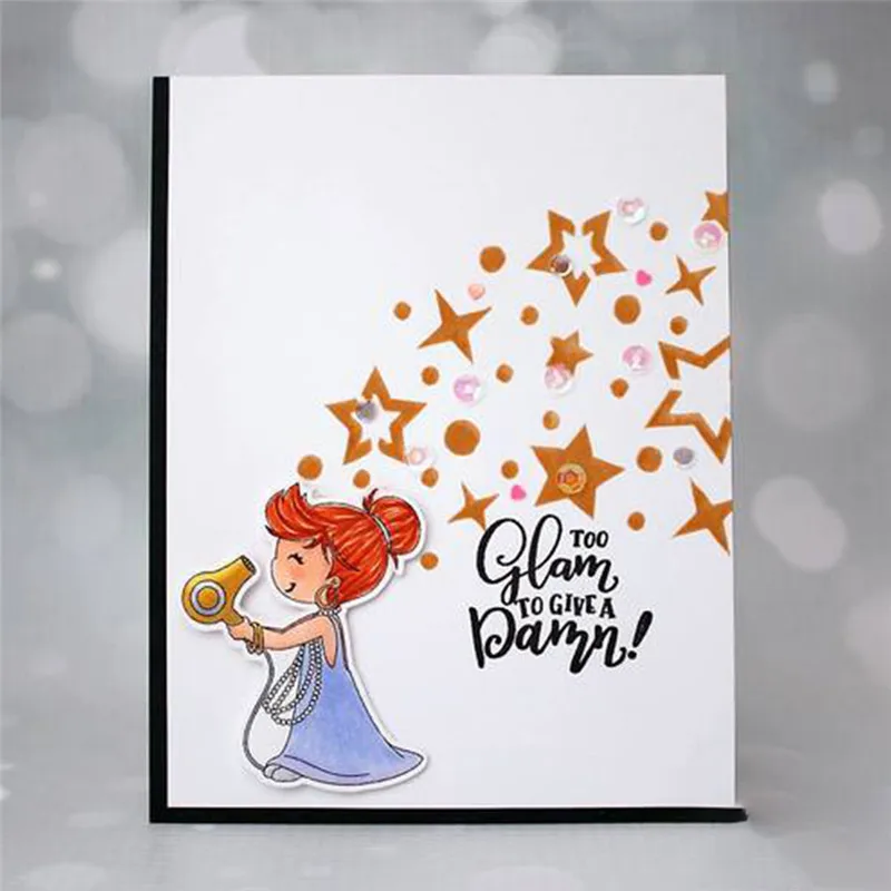 

Naifumodo Dies Girls Clear Stamps and Dies Scrapbooking Metal Die Cut for Card Making Craft Die Cutting New 2019 Scrapbook