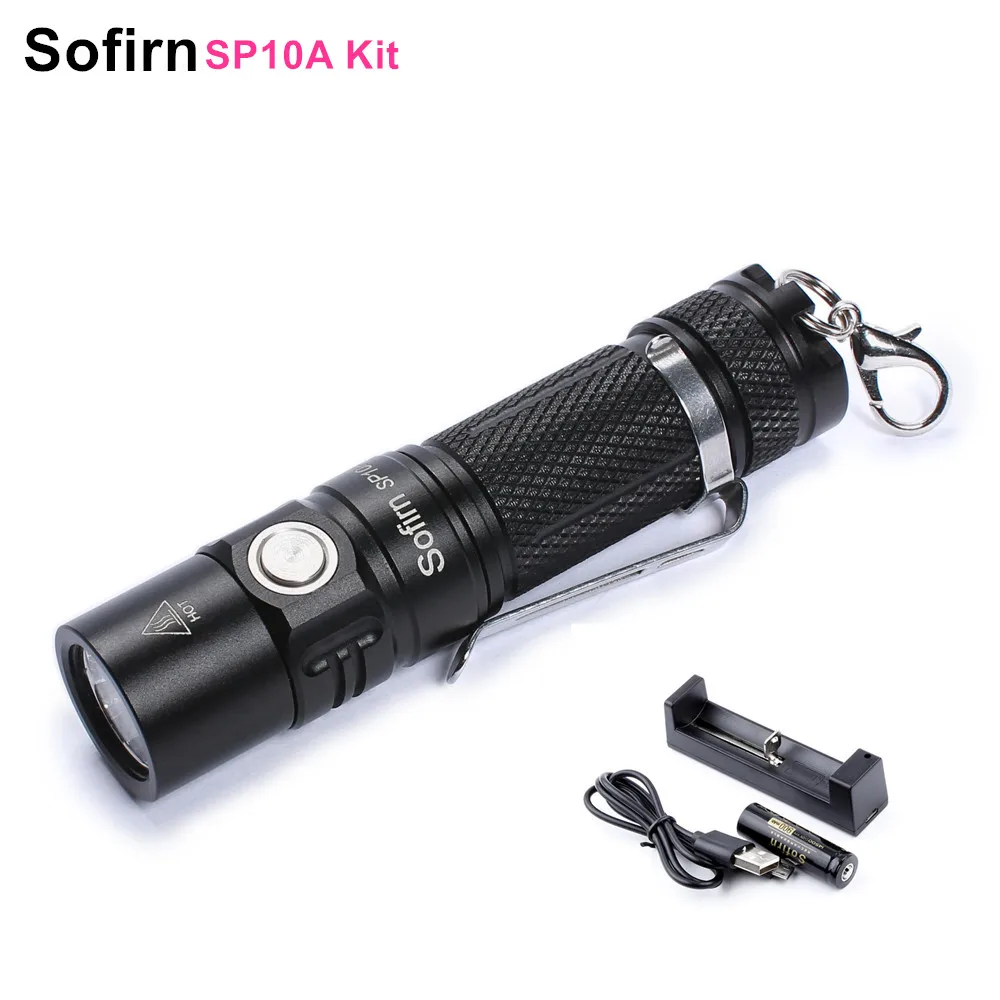 

Sofirn SP10A Kit Portable LED Flashlight AA 14500 CREE XPG2 573LM LED Mini Handy Keychain Flashlight 4 Modes Lanterna Waterproof