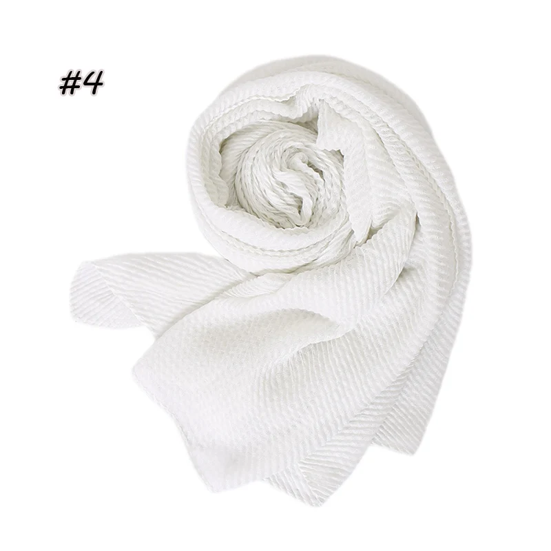 

Monochrome pleated cotton women's scarf multi-color optional Honeycomb crease foreign trade women's scarf BS418