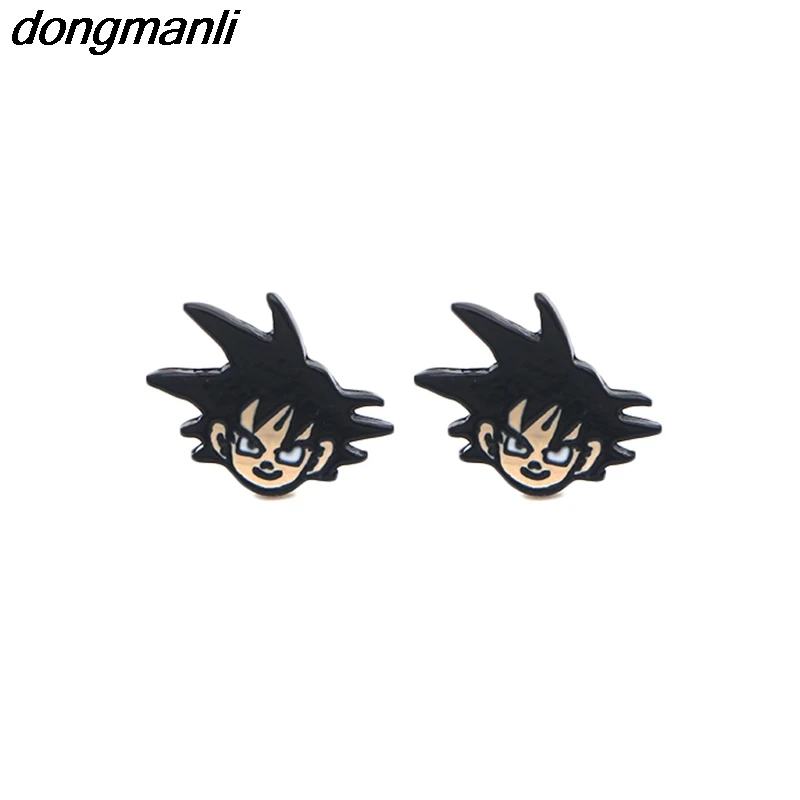 F101 Япония аниме Dragon Ball Z серьги-гвоздики с эмалью круглый для женщин подарок для детей модные украшения