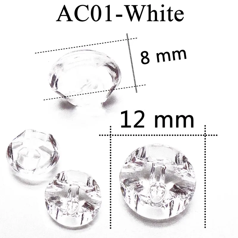 ZIEENE, 10 шт., 50 шт., 100 шт., 12 цветов, детские акриловые жемчужные пуговицы, шитье, сделай сам, Скрапбукинг для рубашки, ручная работа, кнопка для детской одежды, 12 мм - Цвет: AC01-white