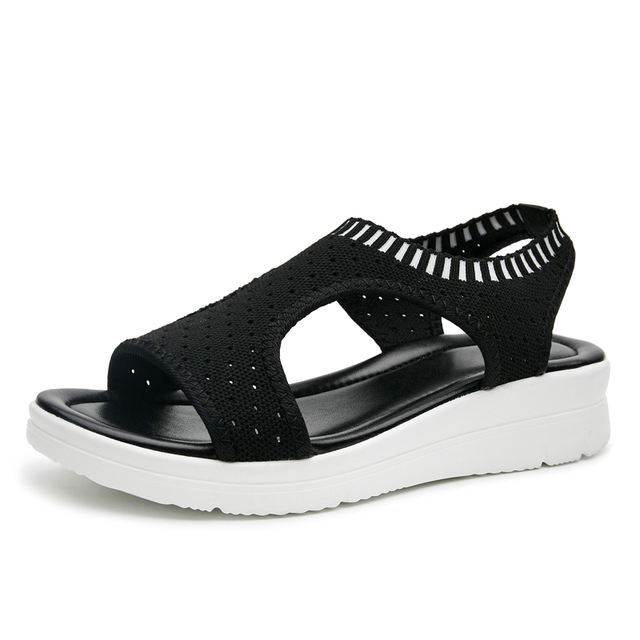 New fashion women sandals summer new platform sandal shoes breathable comfort shopping ladies walking shoes white black