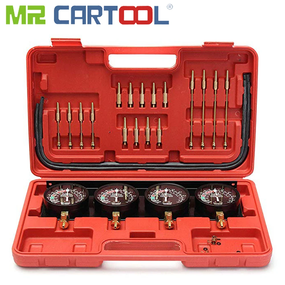 

Mr Cartool Estink Universal Gauge Carburetor 4Pcs Motorcycle Fuel Vacuum Carburetor Carb Synchronizer Tool Balancer Gauge Kit