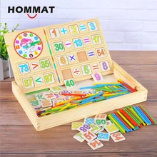Домашний коврик Обучающие деревянные игрушки головоломки номера, Математика Арифметика обучения коробка счетных принадлежностей Детские пазлы Игрушки для детей младенцев
