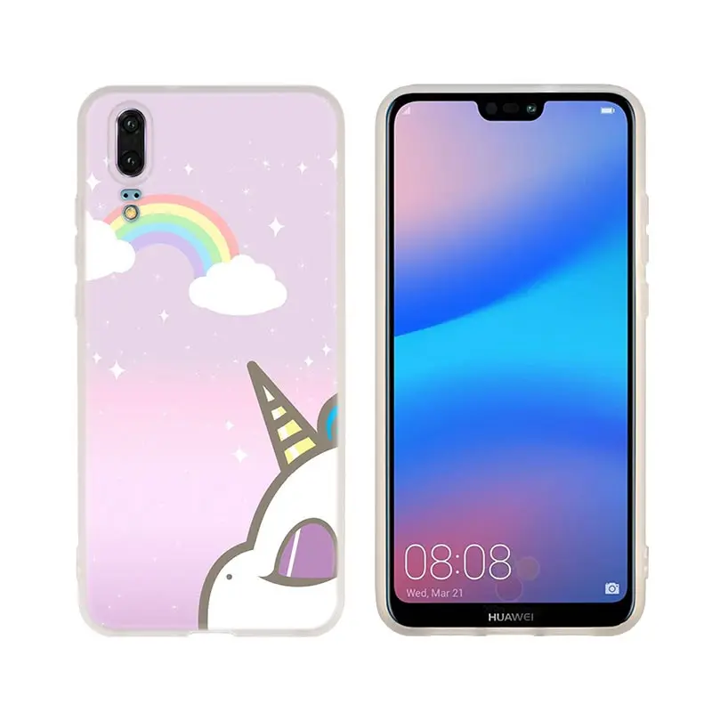 TPU чехол мягкий чехол для телефона для huawei P 20 pro P10 плюс P9 P8 lite P30 pro samrt Nova 3e Лошадь Единорог на радуге - Цвет: for huawei 09