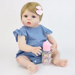 55 см мягкие силиконовые Reborn Детские куклы игрушки Реалистичные дети подарок на день рождения Bebes живые Vlnyl Новорожденные куклы милые