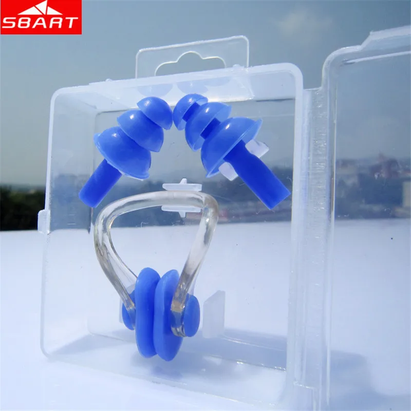 SBART one set Soft Silicone Swimming Nose/Ear Clips Adult Water Sports Swimming Accessories Smooth Shape Swimming Nose/Ear Clips