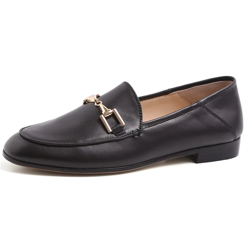 Retro Gruesos 1 Las Negro Tacones De Hebillas Cuero Casuales Mujeres Euro Zapatos Estilo Mujer Primavera Verano Bombas Básicas Fedonas Genuino Y FdwqvF