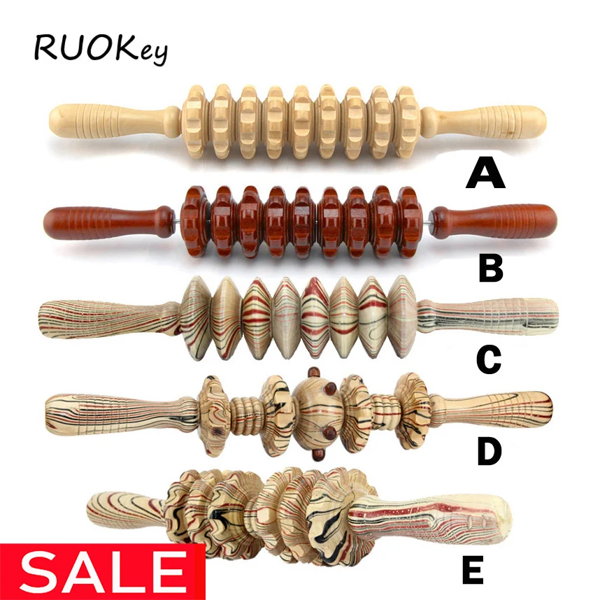 

Gym Sports Full Body Muscle Massager Wood Roller Stick Trigger Point Recovery Tool Deep Relax Gear Massage Stick