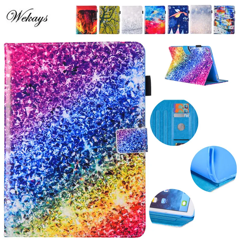 

Wekays Fashion Cute Case For Samsung Galaxy Tab A 2016 10.1" T585 T580 SM-T580N Case Cover Funda Tablet PU Leather Stand Shell