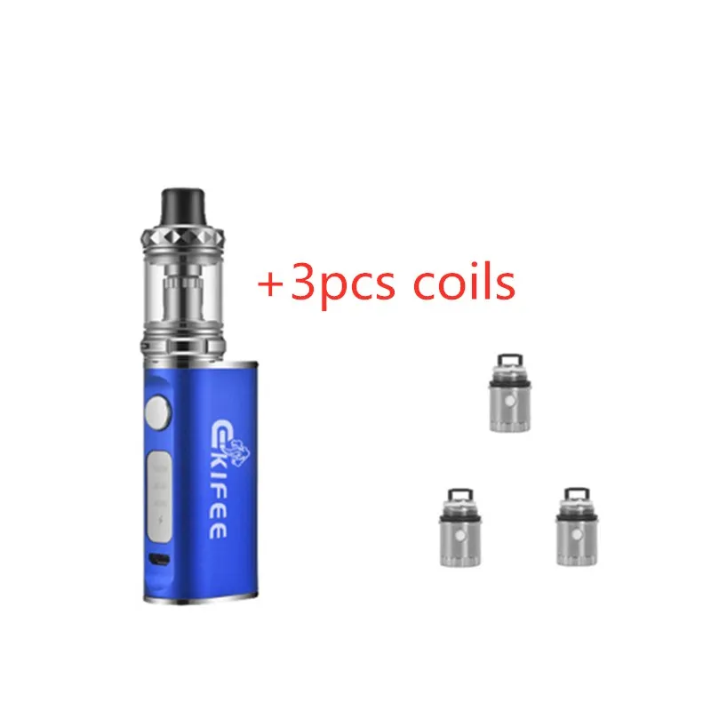 blue add 3coils Ekifee 100 Вт коробка мод стартовый набор огромный дым 3,0 мл бак 2000 мАч батарея vape ручка комплект электронная сигарета испаритель - Цвет: blue add 3coils