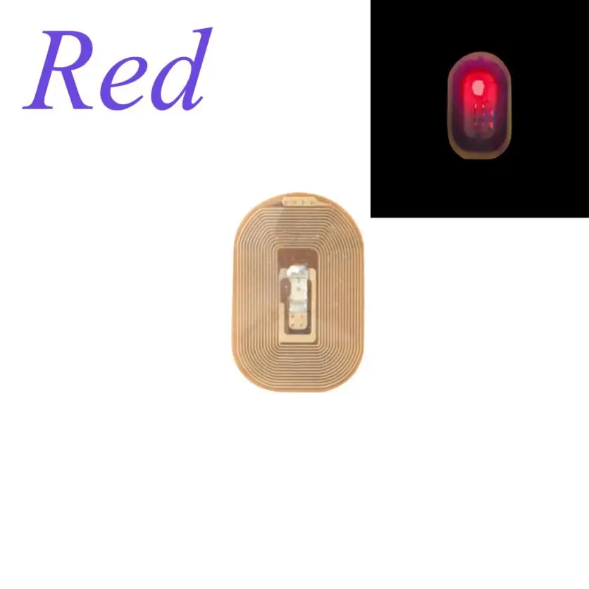 Украшения для ногтей женские NFC наклейки для ногтей DIY наклейки для телефона светодиодный светильник для ногтей#121 - Цвет: Red
