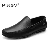 ขนาดใหญ่ 47 Full Grain รองเท้าหนังรองเท้าผู้ชายรองเท้าสบายๆรองเท้าแตะรองเท้าผู้ชาย Loafers Slip On Loafers ผู้ชายรองเท้า