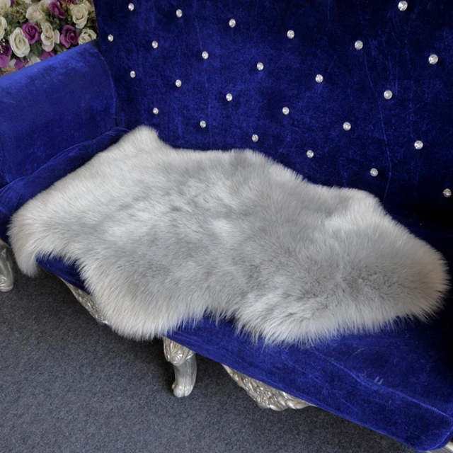Long Faux Fur High Density Artificial Sheepskin Fluffy Chair Seat Sofa Cover Carpet Mat Area Rug