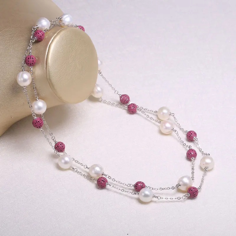 

DAIMI Long Design 90cm Pearl Necklace 11-12mm Natural Pearl Necklace Jewelry Gift For Women