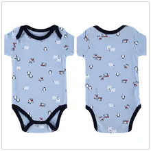 Autumn 1 Piece Cotton Style Baby Girl Boy Winter Clothes Penguin and Dogs New Born Body Baby Ropa Character Baby Bodysuit r024