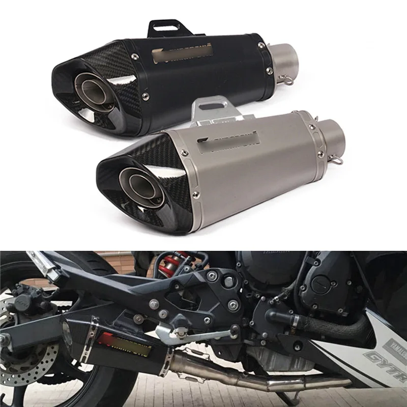 

Universal Motorcycle Exhaust Tip Muffler Silencer Pipe with Removable DB Killer Pipe for Motorcycle ATV Dirt Racing Bike
