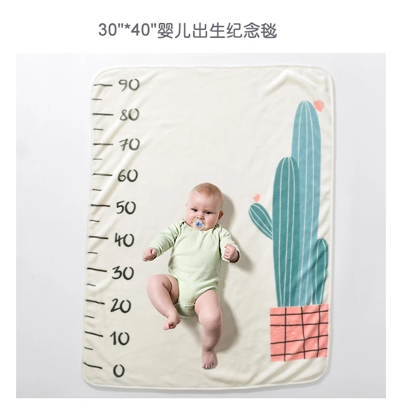 Billige Kinder Babydecke Swaddle Weiche Flanell Handtücher Blume Zahlen Gedruckt Wrap DIY Baby Newborn Fotografie Decken 70*100 CM