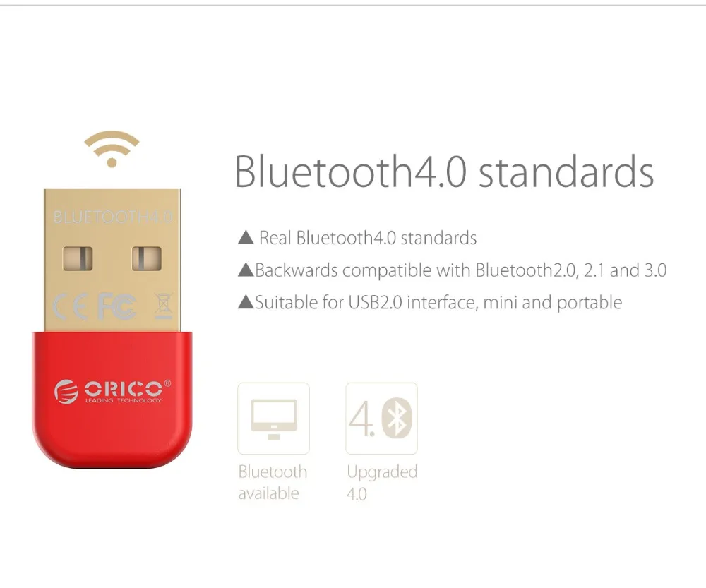 ORICO беспроводной USB Bluetooth компьютерный адаптер 4,0 aptx Bluetooth ключ музыкальный передатчик звуковой приемник Bluetooth адаптер
