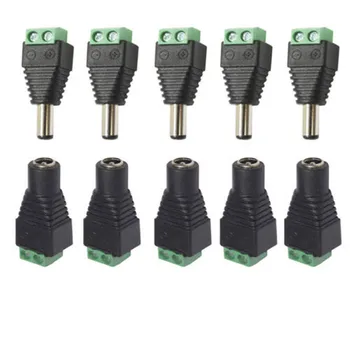 

DC Power Plug Adapter 5.5mm x 2.1mm Female Male for 5050 3528 5060 Single Color LED Strip and CCTV Cameras