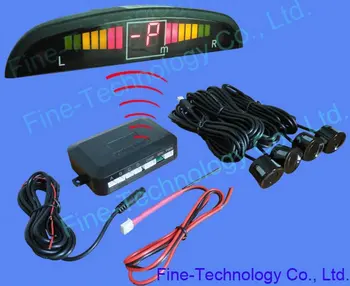 

brand new wireless ultrasonic waterproof 4 car reverse sensor LED display voice alart high quality car accessory