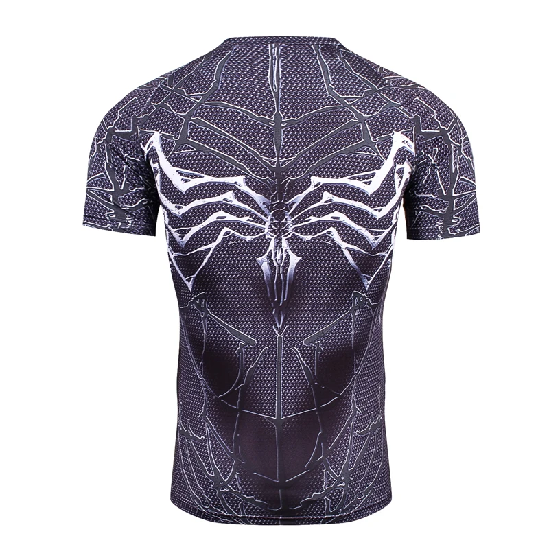 Spider venom 3D Printed T-shirts Men Compression Shirt Short Sleeve Fitness T Shirt Male Crossfit Tops Weight lifting Base Layer Spider venom 3D Printed T-shirts Men Compression Shirt Short Sleeve Fitness T Shirt Male Crossfit Tops Weight lifting Base Layer
