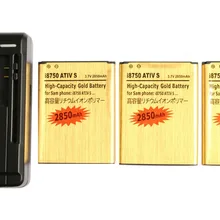 Ciszean 3x2850 mAh EB-L1M1NLU Золотой сменный аккумулятор+ универсальное настенное зарядное устройство для samsung galaxy ATIV S i8750 i8370 i8790