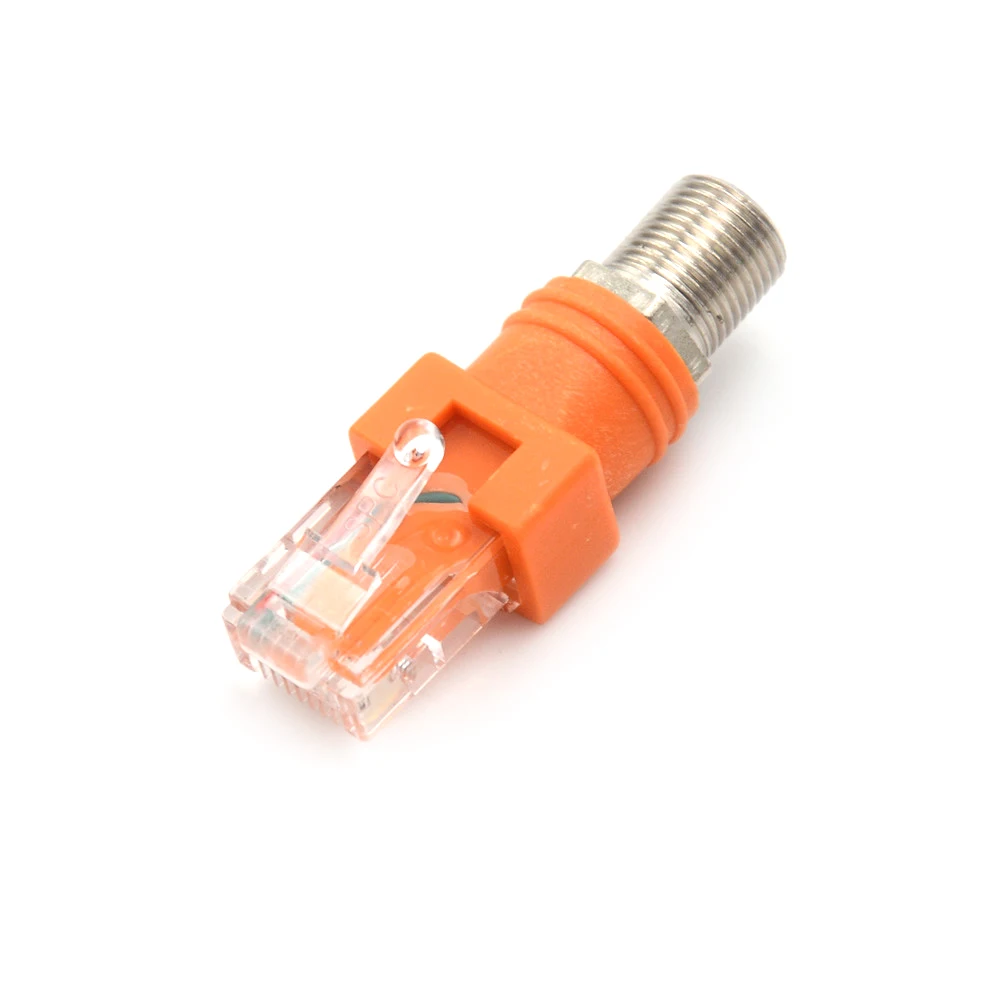

F-Type Connector RF Female To RJ45 Male Coaxial Barrel Coupler Adapter Coax Adapter RJ45 To RF Connector