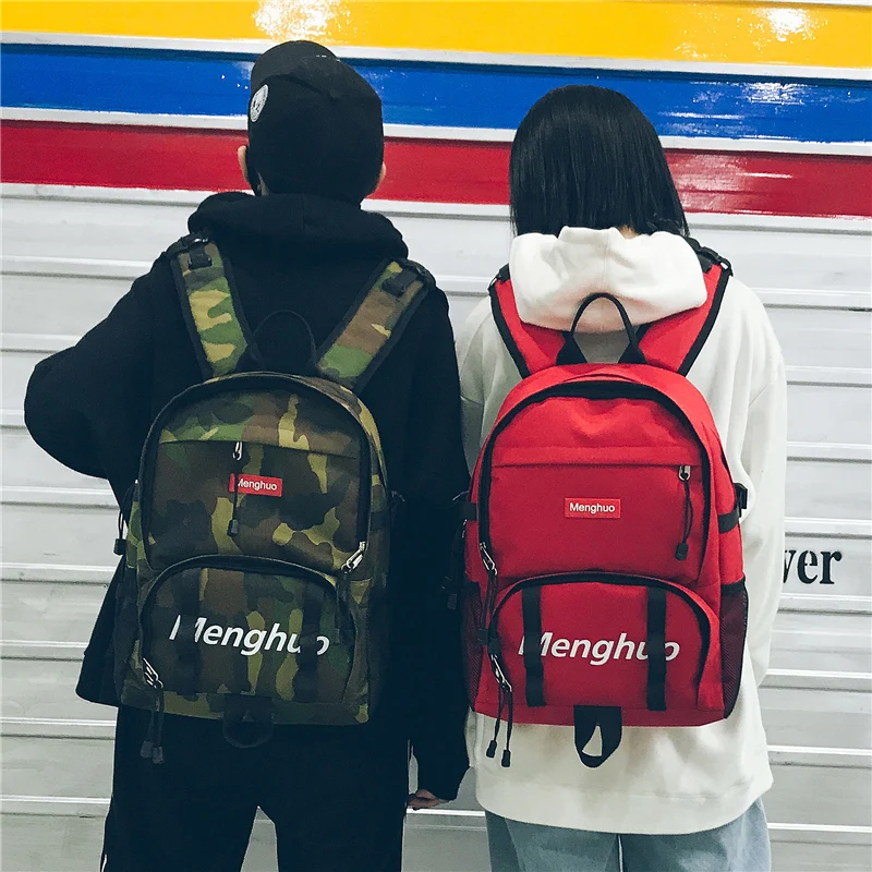 2017 Fashion School bag Waterproof Nylon Men Backpack Bag Women Mochila Escolar Travel Bag Rucksack Trekking Bag Menghuo Brand (81)
