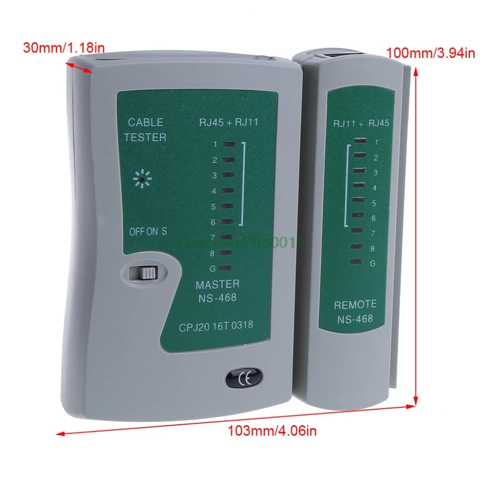 Профессиональный сетевой кабель тестирования RJ45 RJ11 RJ12 CAT5 UTP LAN Кабельный тестер сети инструмент C26