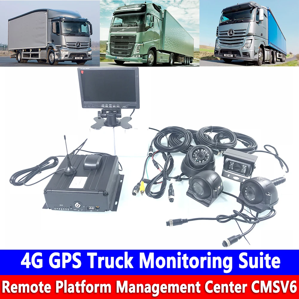 PAL/NTSC AHD720P hd pixel жесткий диск 4G GPS грузовик набор мониторинга удаленное облако видео монитор и часы док OBD давление в шинах