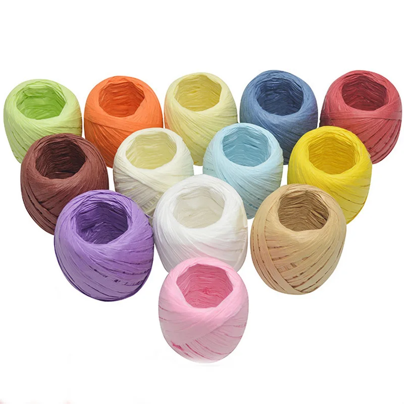 

20m/roll Raffia Ribbon Cord For Palm Packaging Gift Box Wrap Wedding Birthday Party Decorations Cinta Raffia Paper Rope
