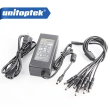 100 V-240 V DC/DC 12 V 8.5A переключение Питание адаптер 1 до 8 Мощность разъем косички с 8 способов для видеонаблюдения Камера Системы