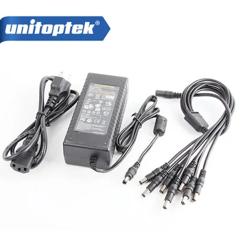 

100V-240V To DC 12V 8.5A Switching Power Supply Adapter 1 To 8 Power Plug Pigtail With 8 Ways for CCTV Security Camera System