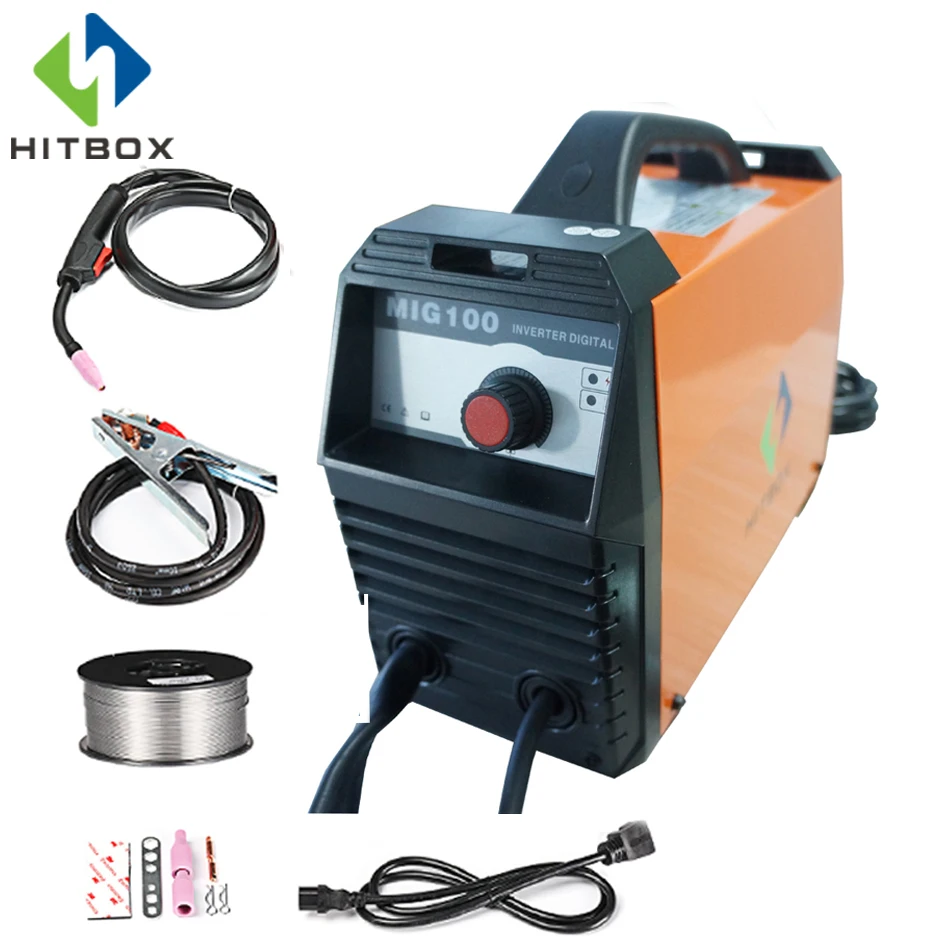 

HITBOX MIG Welder 110V MIG Iron Welding Machine MIG100A Gasless Welders For Carbon Steel Welding