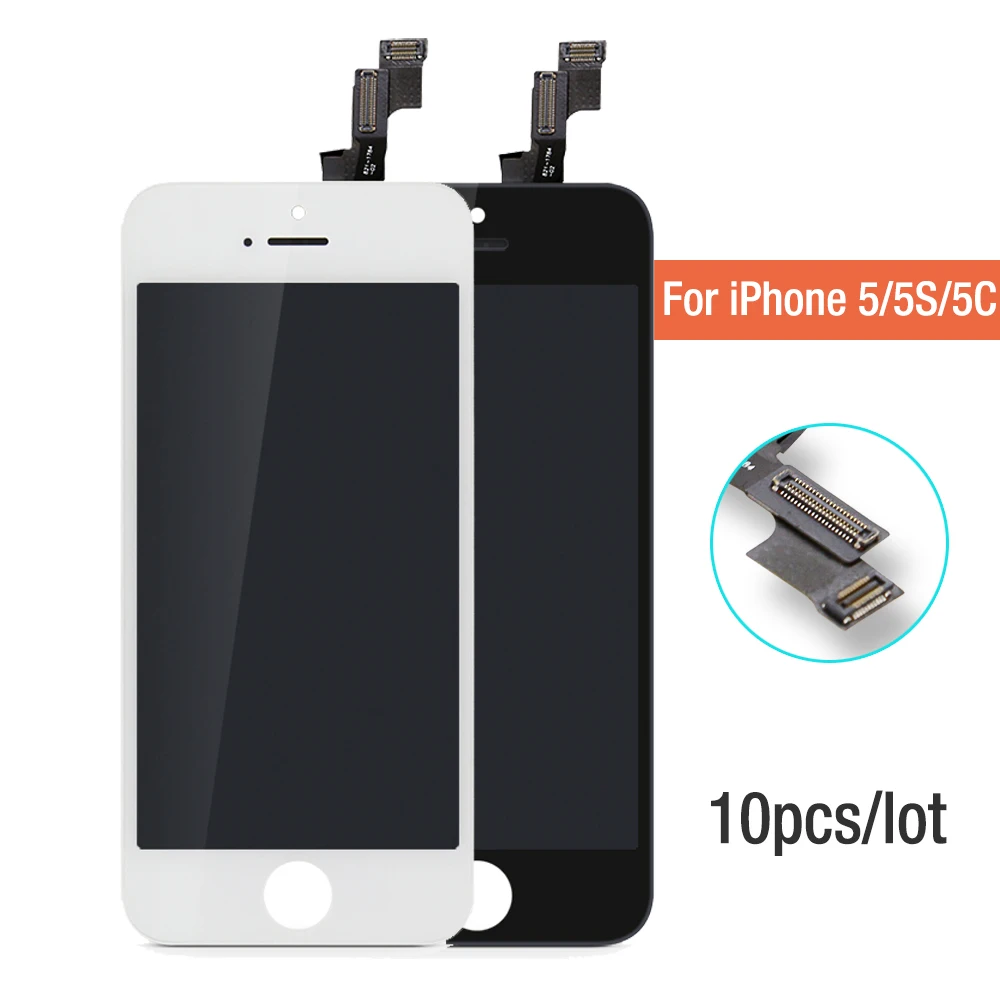 

10pcs AAA No Dead Pixel ecran For pantalla iPhone 5S 5 5C LCD Display Screen with touch Digitizer Assembly replacement parts