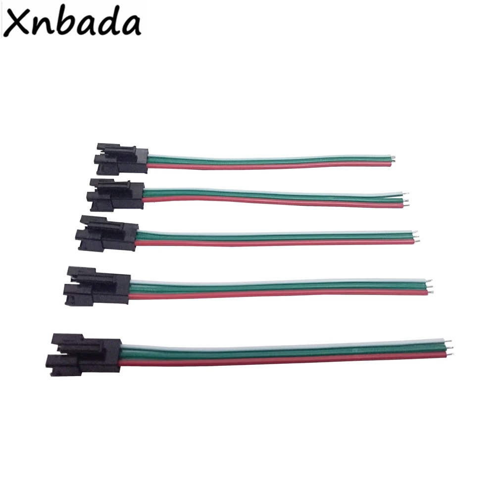 10 пар см 3Pin JST разъем гнездовой и наружный Разъемы 22AWG красный зеленый белый